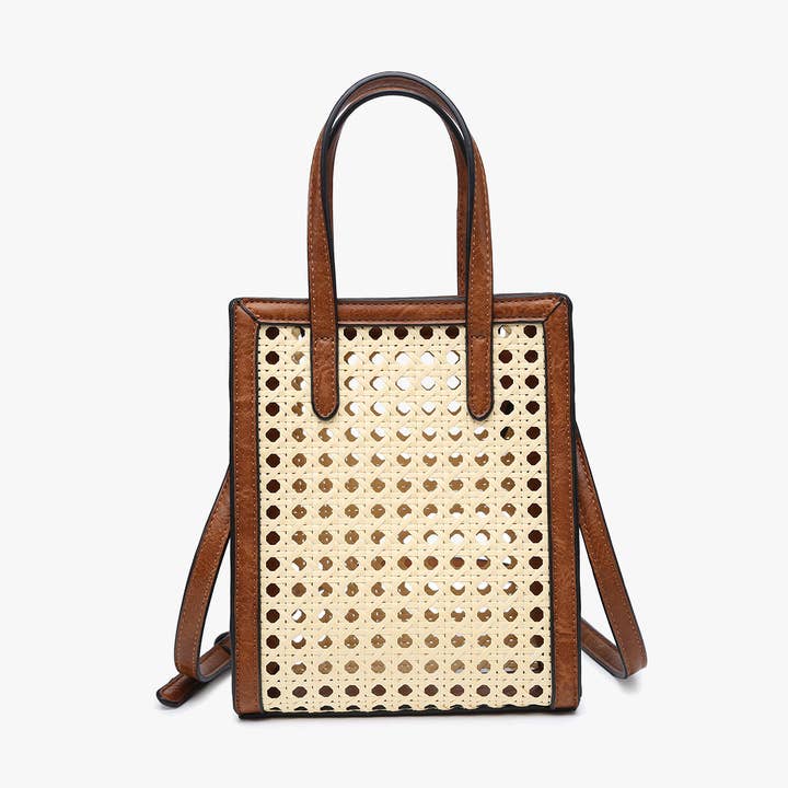 Jen & Co. - Wholesale Satchel - Women's - M2268 Emmie Rattan Rectangular Satchel