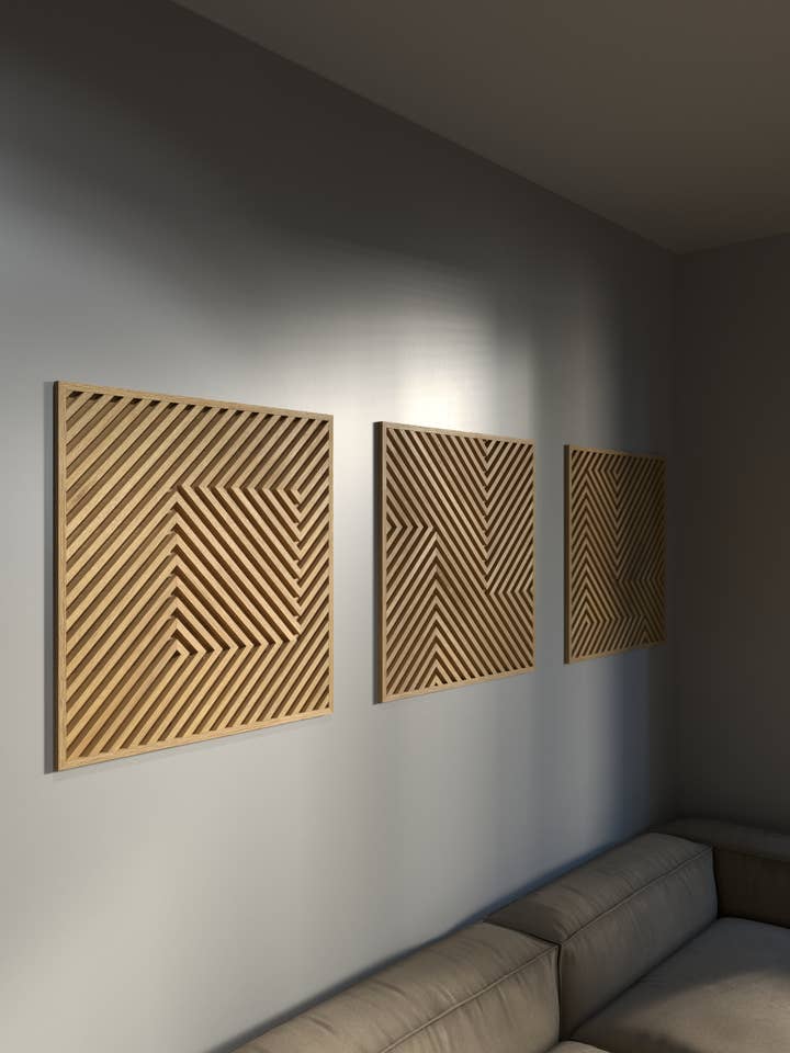 Wood Modern Wall Decor, , Geometric Wall Decor for wholesale by BMD Studio