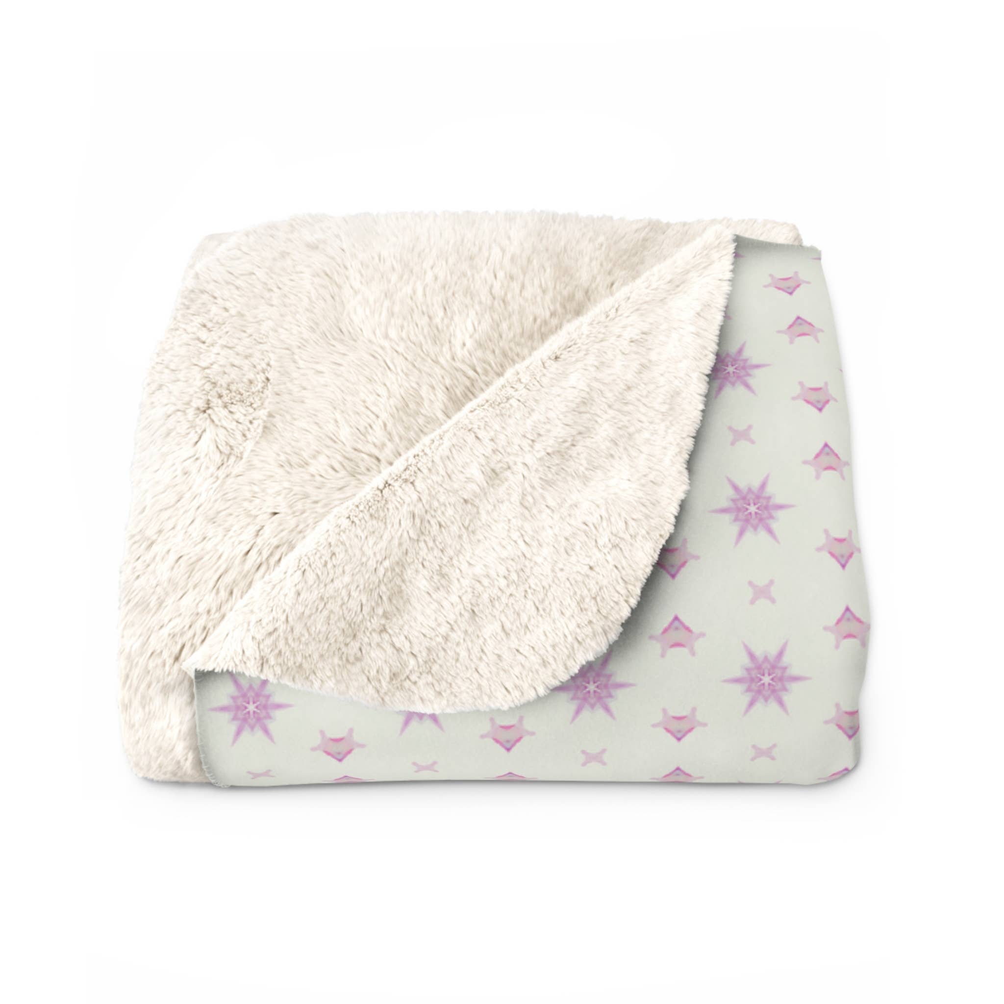 PALMER K Designs - Wholesale Throw Blanket - Sherpa Throw / Blanket: Pink / White Geometric (OH/P14)3