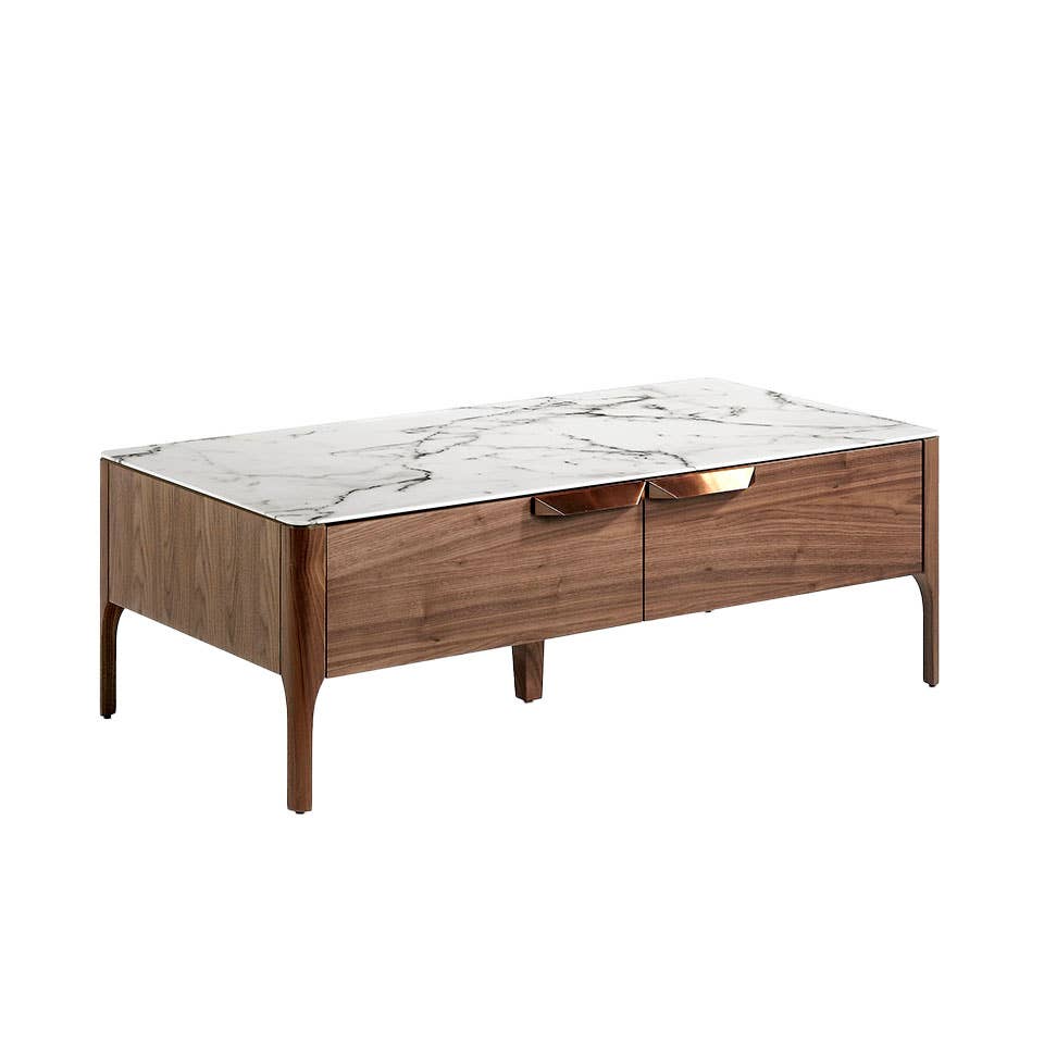 ANGEL CERDA - Wholesale Coffee Table - Coffee table with walnut veneered wood structure.20