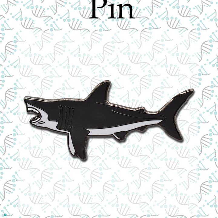 Clayton Jewelry Labs - Wholesale Lapel Pin/Button - Megalodon Shark Hard Enamel Pin2