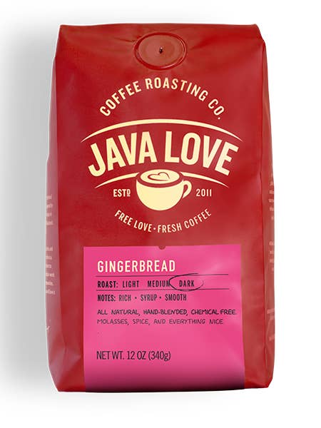 Gingerbread Coffee for wholesale by Java Love Coffee Roasting Co