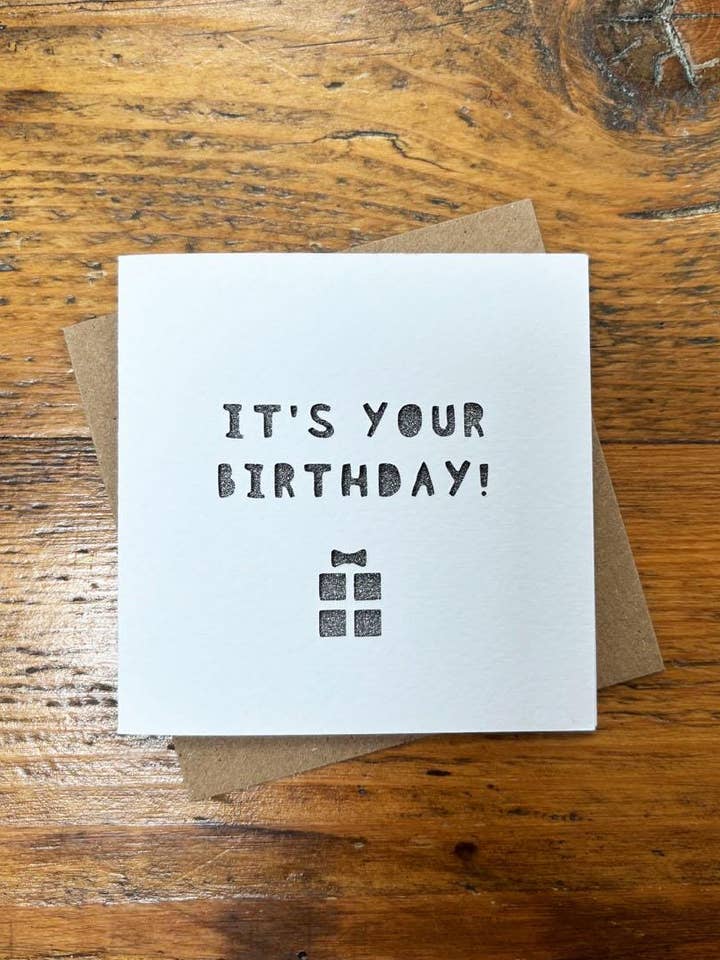 Birthday Paper Cut Card 'It's Your Birthday!' for wholesale by Laura M Designs