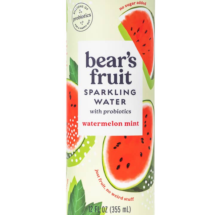 Bear's Fruit - Wholesale Sparkling Water - Watermelon Mint Probiotic Sparkling Water0