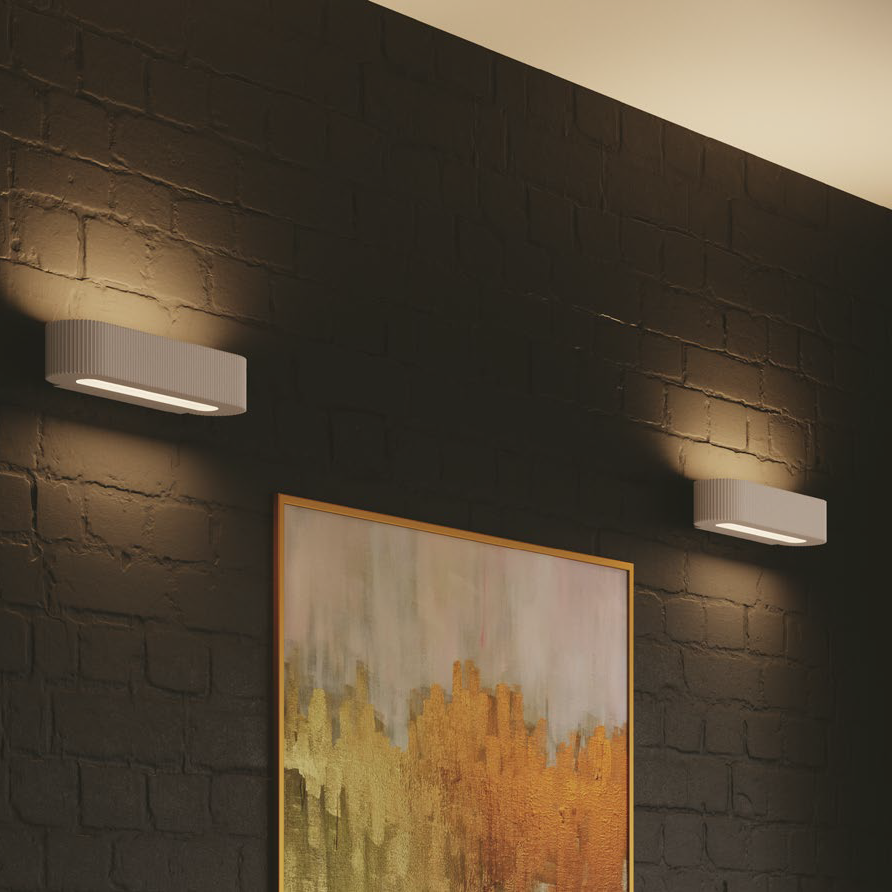 Gruppo F.T - Wholesale Sconce - GATSBY knurled wall lamp in white plaster paintable with dou1