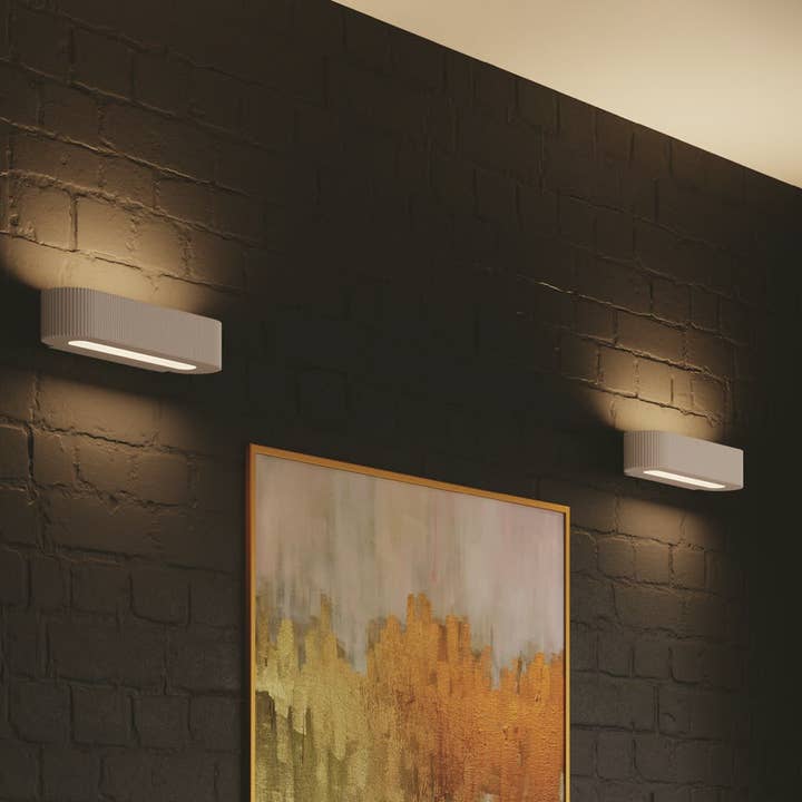 Gruppo F.T - Wholesale Sconce - GATSBY knurled wall lamp in white plaster paintable with dou1