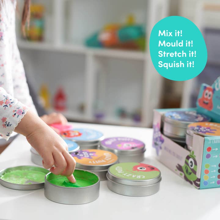 The Twiddlers - Wholesale Putty/Slime - Kids - 6 Colour Changing Putty, Heat Reactive Slime in Lid Pots2