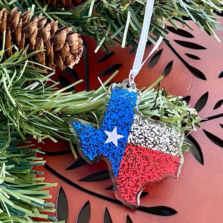 Dotted Texas Christmas Ornaments | Texas Ornaments for wholesale by blonde birdie