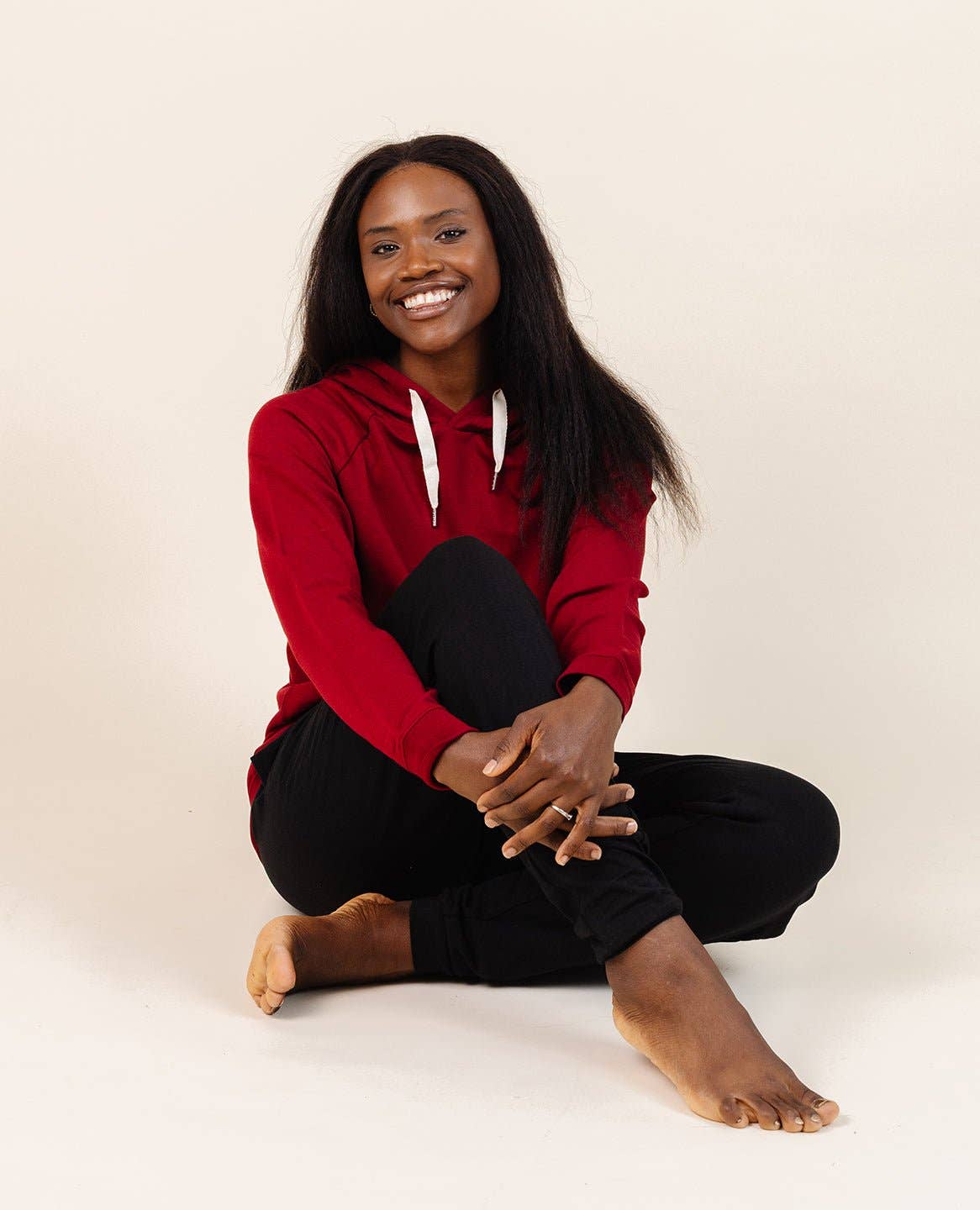 Lark - Wholesale Hoodie - Women's - Women's Coziest Hoodie in Crimson3