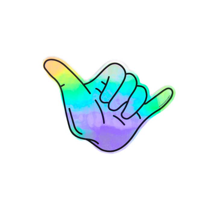 Autocolante Holográfico Shaka por atacado de Ski House Games