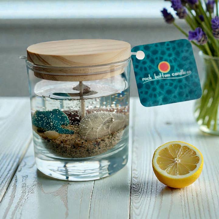 Lavendel-Zitrone-Petoskey-Stein-Kerze, 10 oz für den Großhandel von Rock Bottom Candle Company