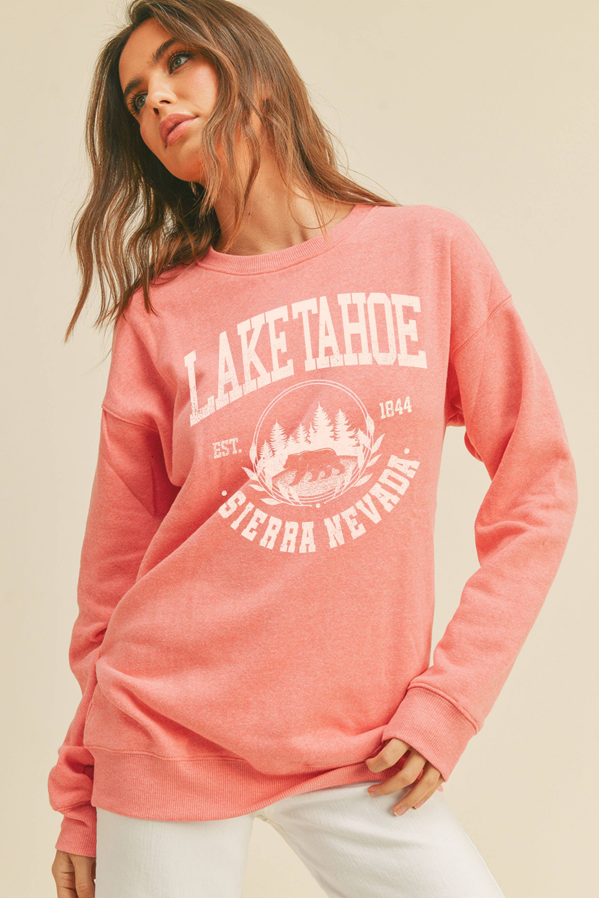 Honestee - Wholesale Graphic Sweatshirt - Women's - Lake Tahoe Sierra Nevada Graphic Sweatshirt1