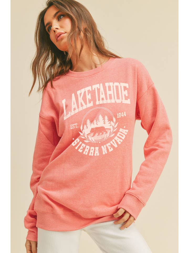 Honestee - Wholesale Graphic Sweatshirt - Women's - Lake Tahoe Sierra Nevada Graphic Sweatshirt1
