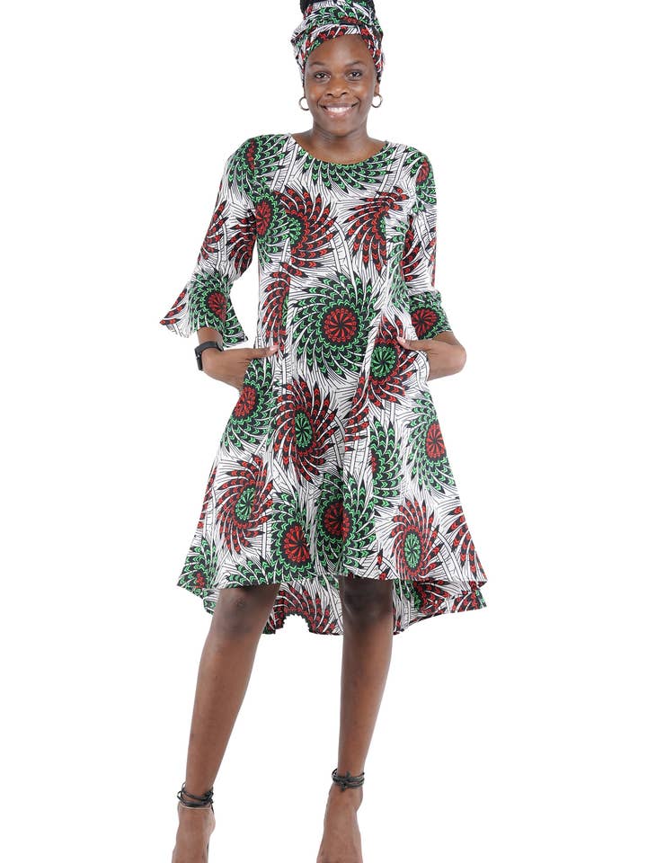 Ankara Hoge & Lage Jurk voor wholesale door Satsuma Wholesale