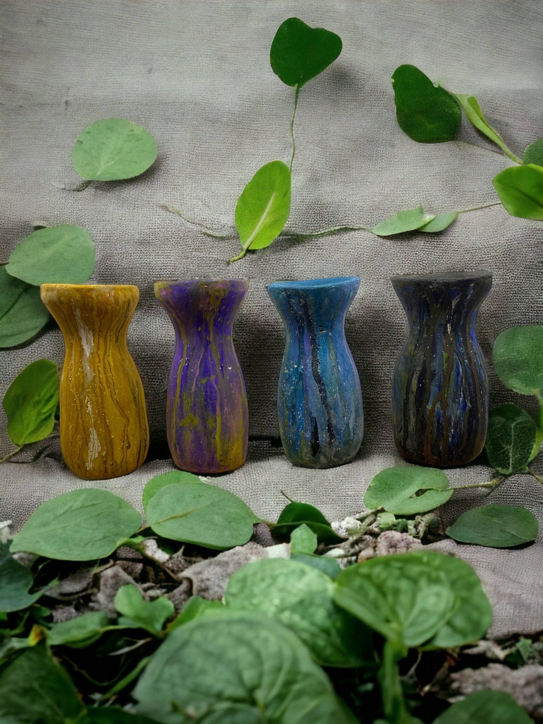 Sunsum Intentional Living - Wholesale Vase - Cement Vase, Watercolor Fluid Art, Silhouette, Lightweight C7