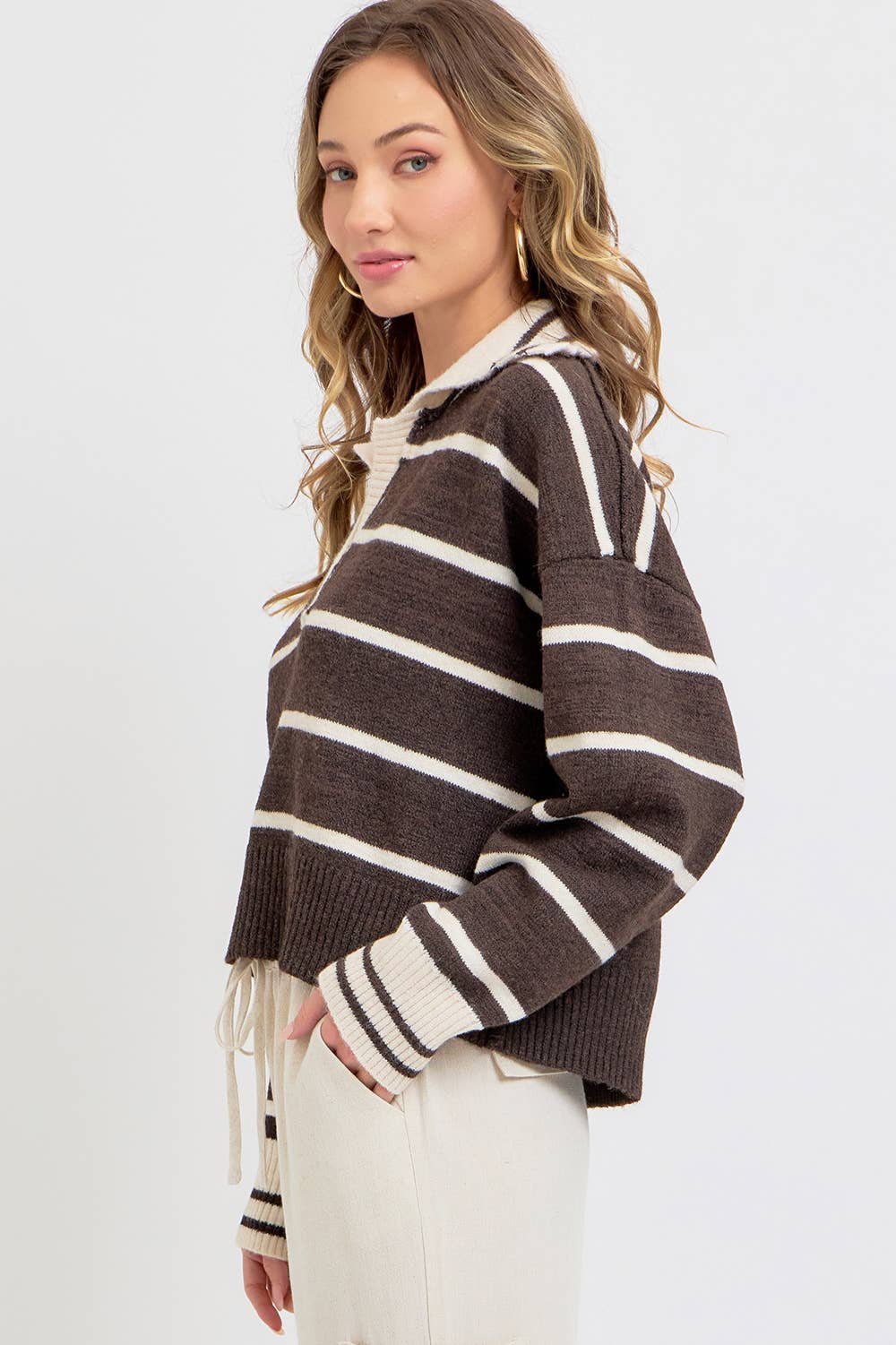 Sweet Lovely by Jen - Wholesale Knit Sweater - Women's - STRIPED EVERYDAY  KNIT SWEATER5
