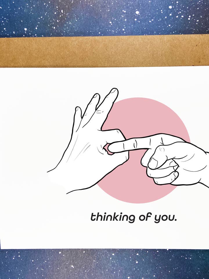 Cartão Pensando em Si - Hanky Pansy Hands por atacado de The Red Swan Shop