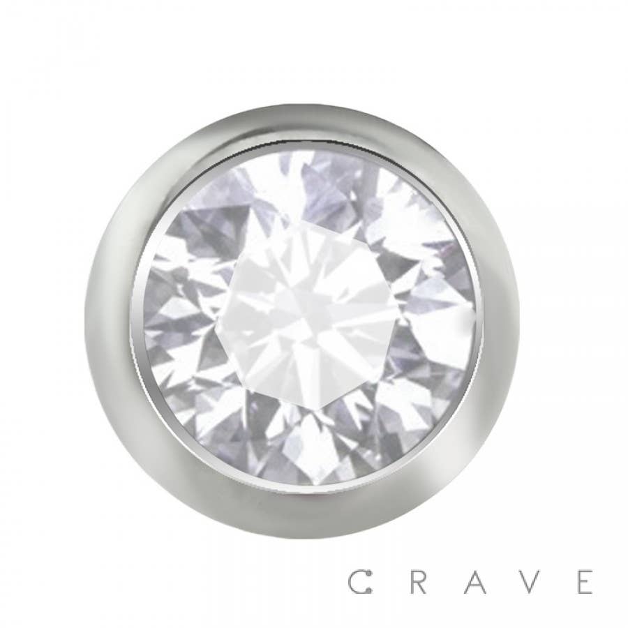 SS GREEN GA mm mm DERMAL ANCHOR HEAD WITH 5MM ROUND COLOR GEM for wholesale on Faire5