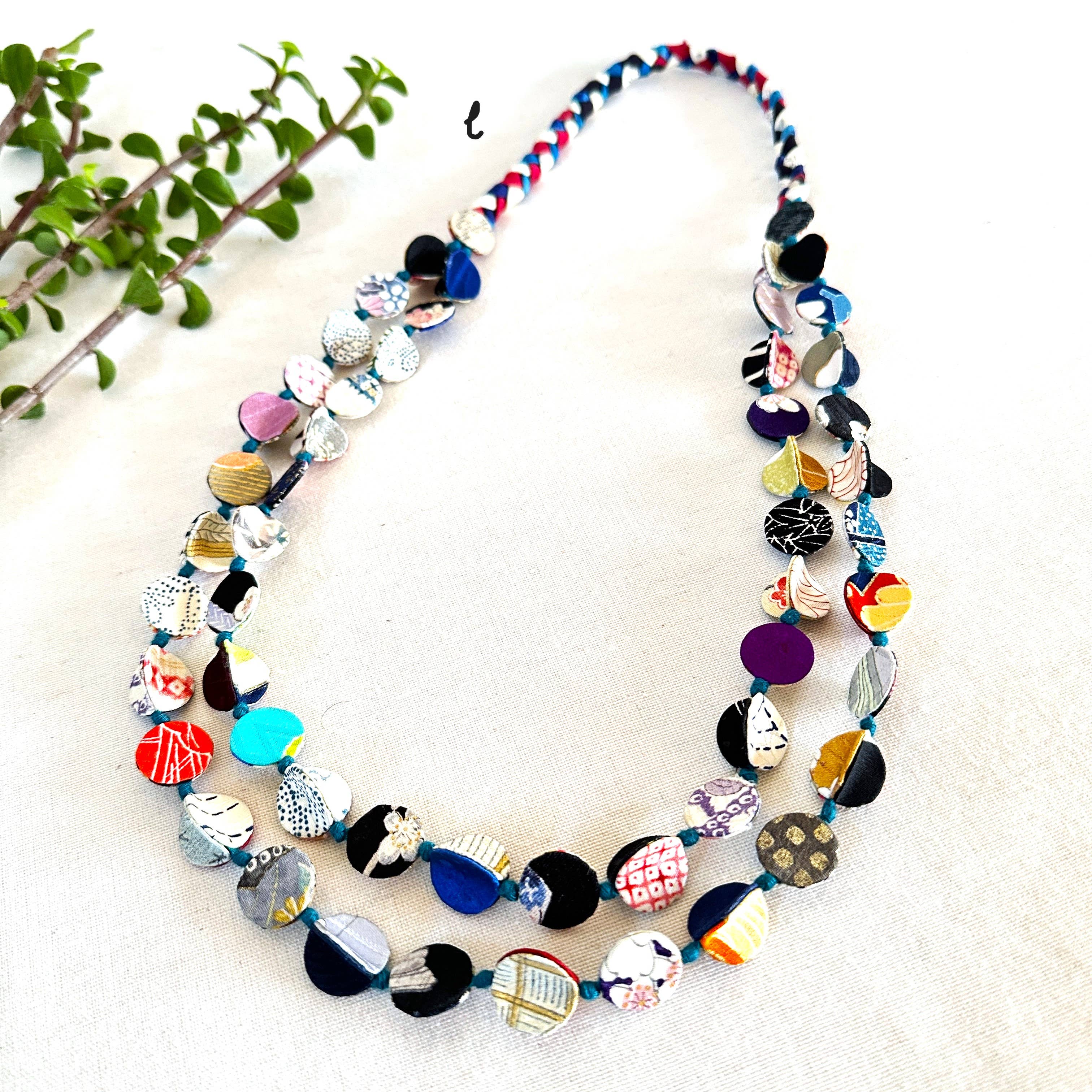 Sophie Silks - Vente Colliers plastrons - Collier kimono à double brin10