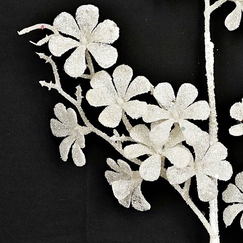 Impressive Enterprises, Inc. - Wholesale Christmas Decoration - ISB79591- 23in Glitter Plum Blossom Spray-WT-24/1442