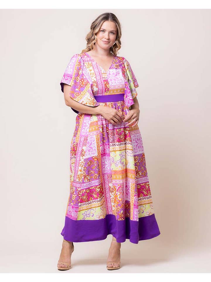 Kiyonna - Venta al por mayor Vestido - Mujer - Vestido largo estilo bohemio Mediterranean Breeze, talla grande7