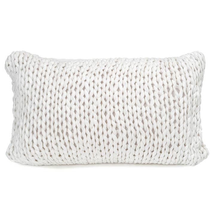 Rami Pillow - White 16"x24" for wholesale by Merben International Inc.
