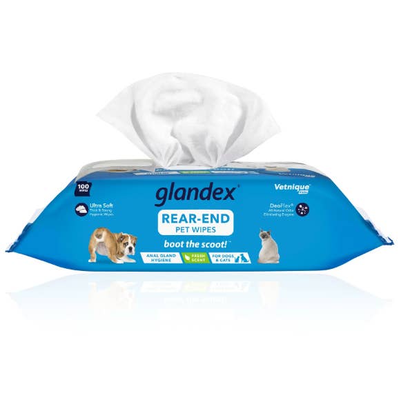 Pet Palette Distribution - Wholesale Pet Supplement - Dog - Glandex Rear End Pet Wipes Package