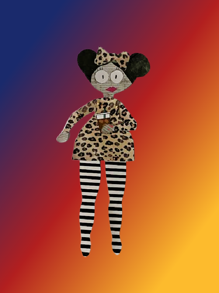 Shannon Marie Makes – wholesale DIY craft kit – DIY Articulated Paper Doll Kit - Leopard Print Girl3