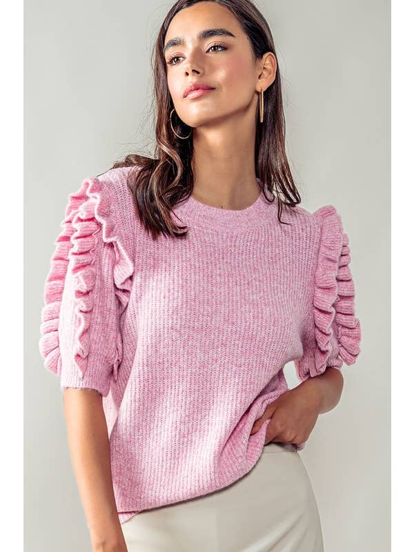 Heyday - Wholesale Gebreide top - Dames - Top met ruches en geribbeld10