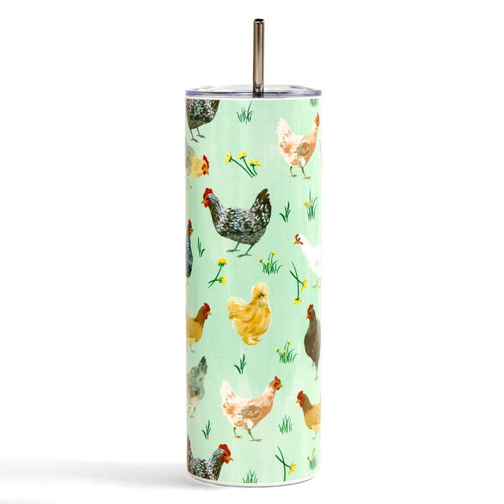 1canoe2 | One Canoe Two Paper Co. - Wholesale Insulated Mug/Tumbler - Chicken Meadows 20oz Stainless Steel Skinny Tumbler