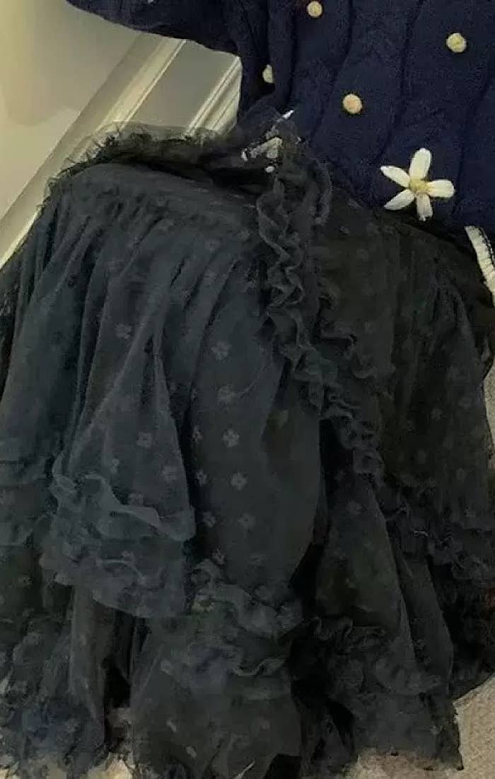 Miss Sparkling - Wholesale Skirt - Women's - Lace ruffle mesh maxi skirt2