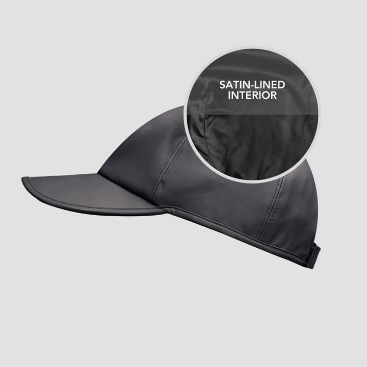Black Black Hairbrella Satin-Lined, Waterproof Baseball Cap for wholesale on Faire2