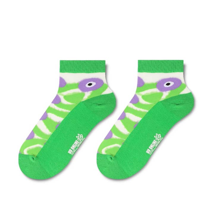 Purple Morning Glory Stockings for wholesale by TheSockWave