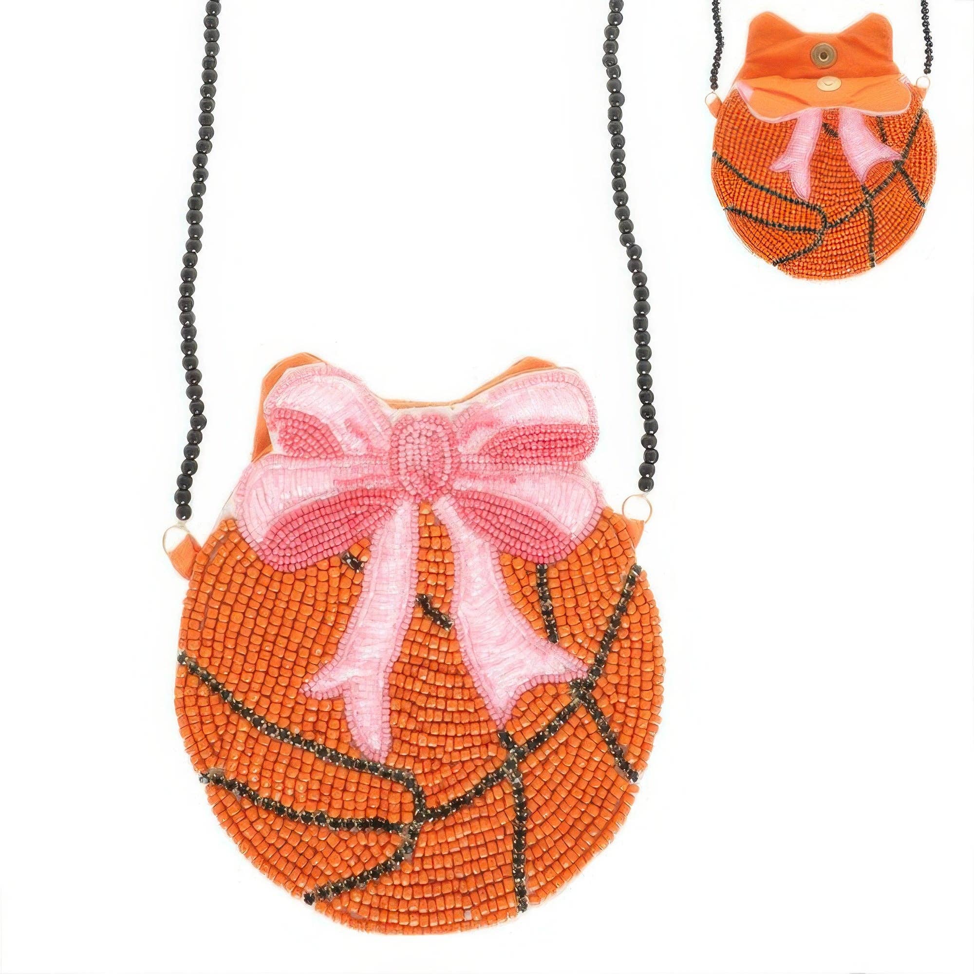 CC Wholesale Clothing - Wholesale Crossbody Bag - Women's - Gameday Ribboned Basketball Crossbody Bag1