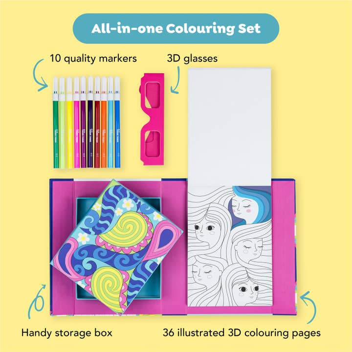 Tiger Tribe - Wholesale Coloring & Activity Book - Kids & Baby - 3D Coloring Set - Rainbow Dreams1