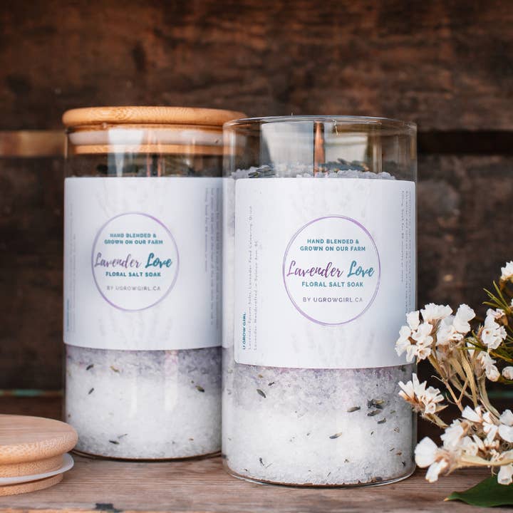Lavender Love Floral Salt Soak for wholesale by U Grow Girl