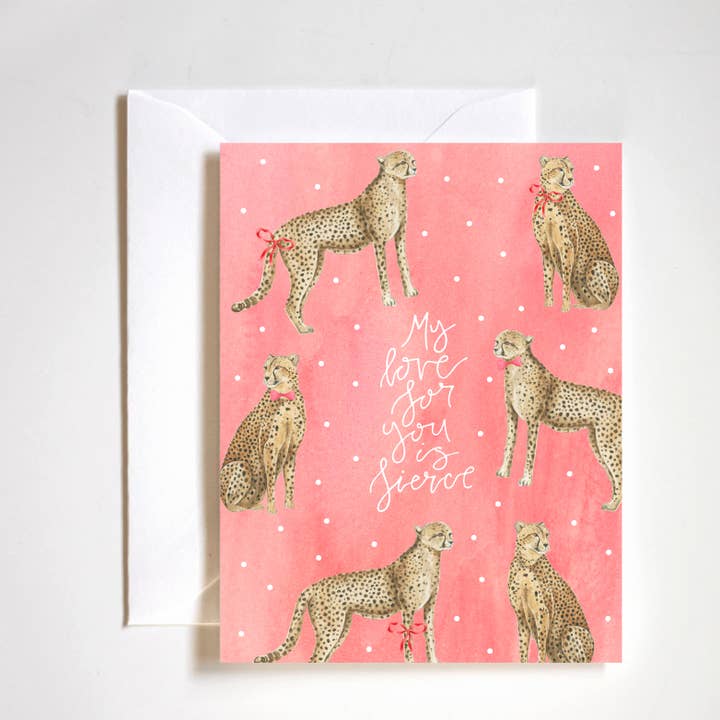 biglietto di San Valentino My Love Is Fierce per la vendita all'ingrosso da parte di Stephanie Tara Stationery