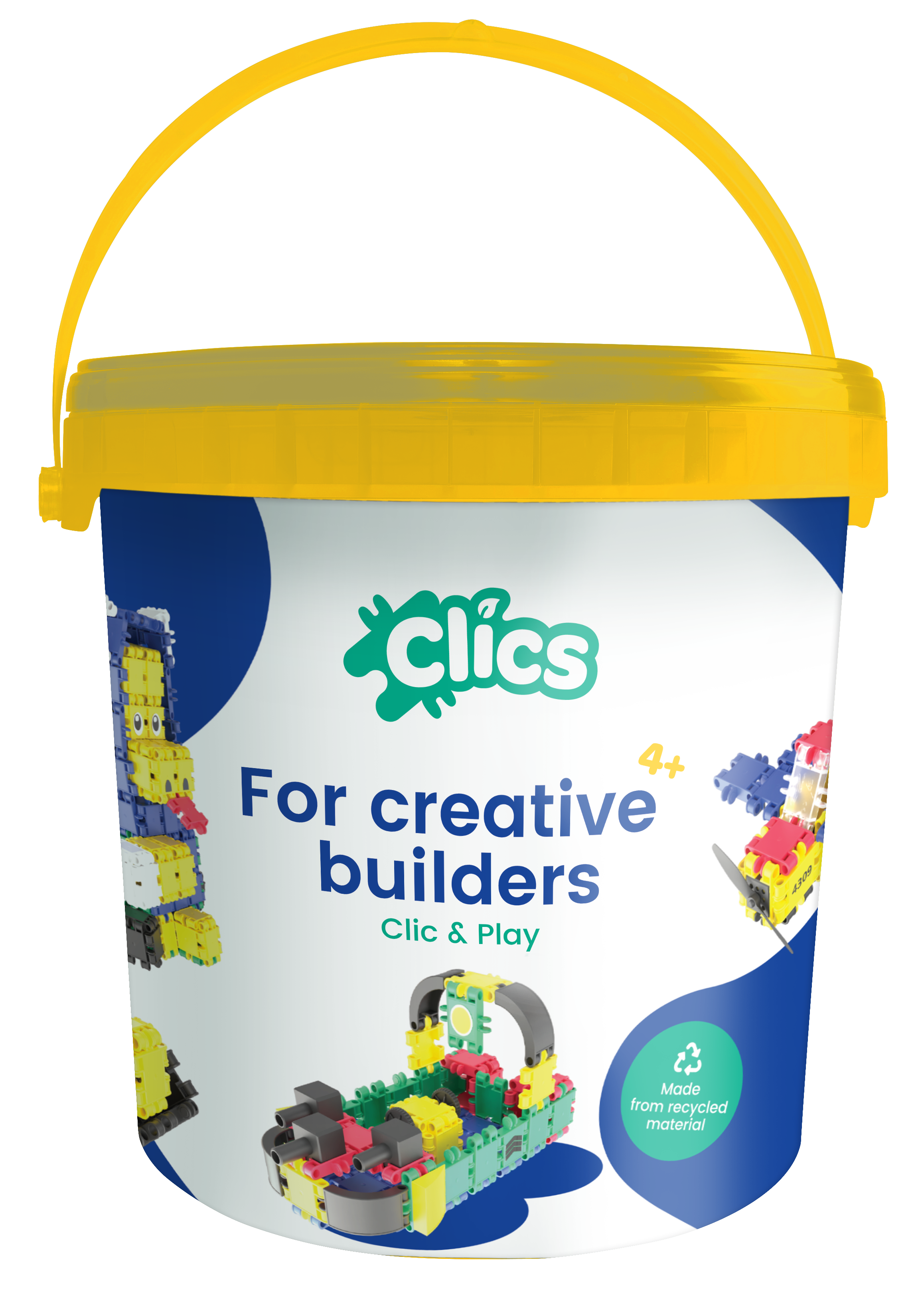 CLICS NV - Wholesale Building Set - Kids - Clics Drum 10 in 1 - made from recycled material1