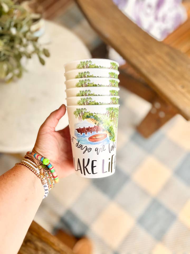 Lake Life Reusable Cups, drinkware for wholesale by Happy By Rachel, LLC