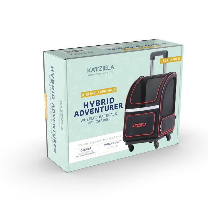 Katziela - Wholesale Pet carrier – Cat/dog - Hybrid Adventurer Pet Backpack With Wheels - 2 Options8