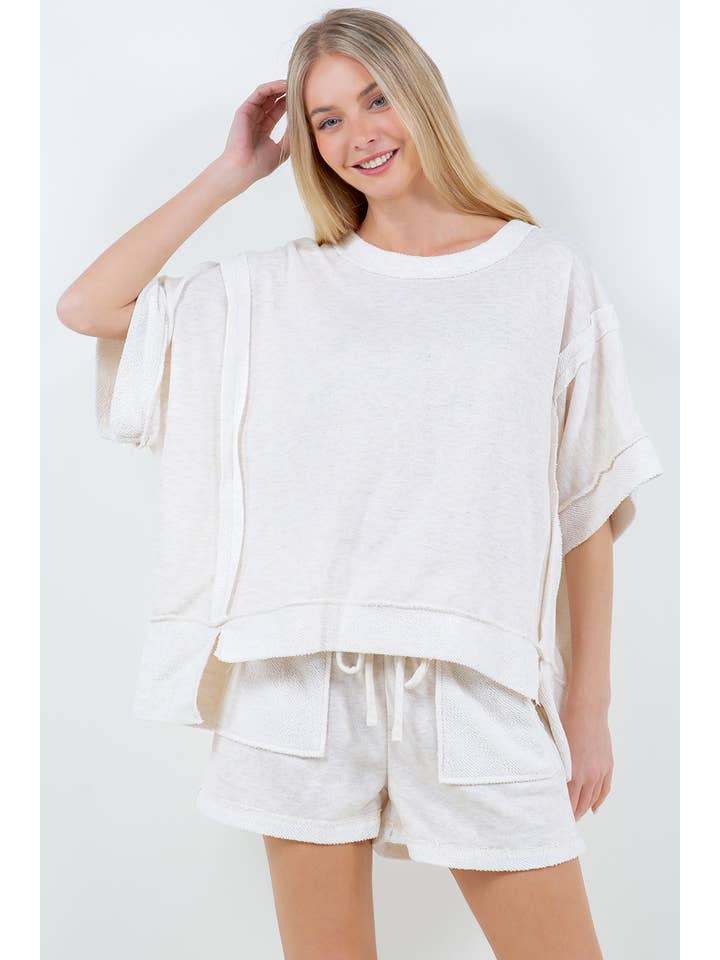 J.Her - Wholesale Lounge Shorts - Women's - LoopTerry Cont Pocket Shorts HP5720.18