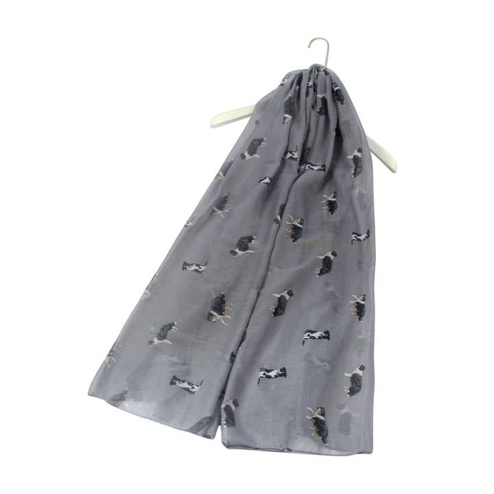 Fashion Scarf World - Wholesale Scarf - Women's - Border Collie Sheep Dog Print Scarf