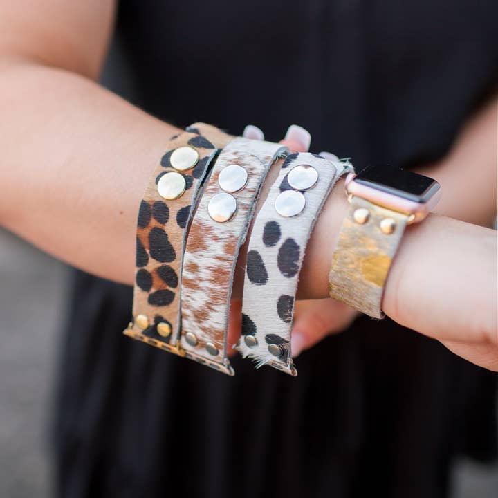 Beaudin Wholesale - Wholesale Watch Band/Strap - Women's - Apple Watch Band | Leather & Cowhide Fur Replacement Strap
