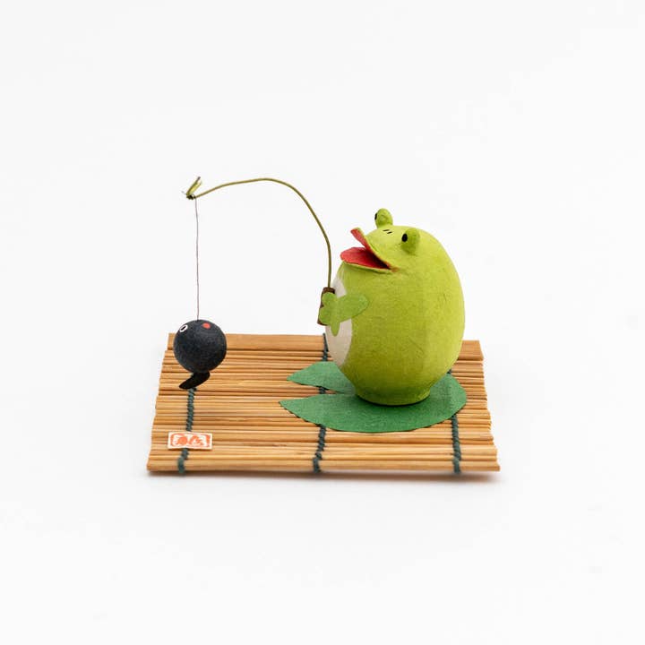 U PLUS INC - Vente Figurine décorative - Figurine de grenouille de pêche en washi faite à la main de Ryukodo5