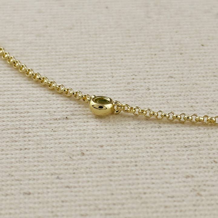 GoldFi - Wholesale Pendant/Charm Necklace - 18k Gold Filled Dainty Bezel CZ Birthstone Necklace15