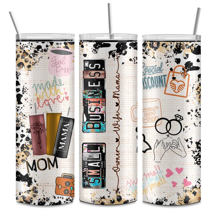 Propriétaire d'une petite entreprise - Gobelet fin Boss de 20 oz pour la vente par Dogwood Graphics & Design