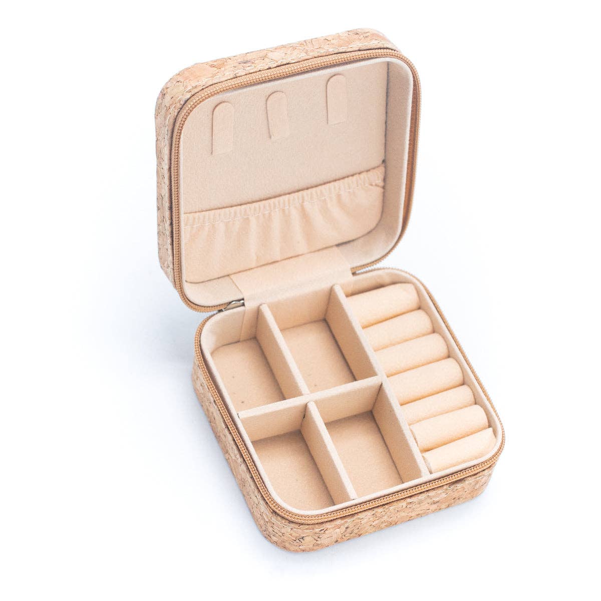 Meninas Bonitas Cork - Venta al por mayor Joyero/organizador de joyas - Caja de almacenamiento para joyas de corcho natural L-10033