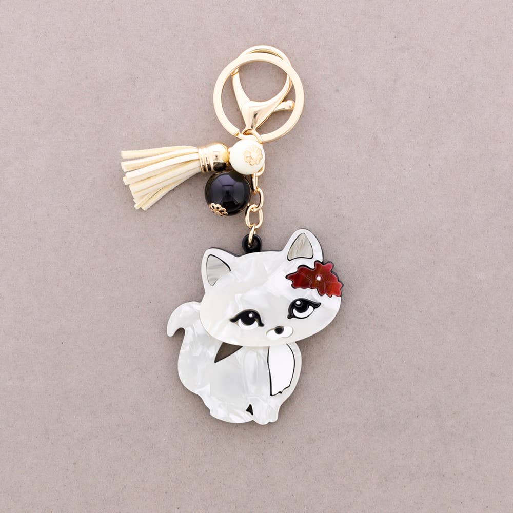 Sonata - Wholesale Snap Jewelry - Resin Cat Keychain4