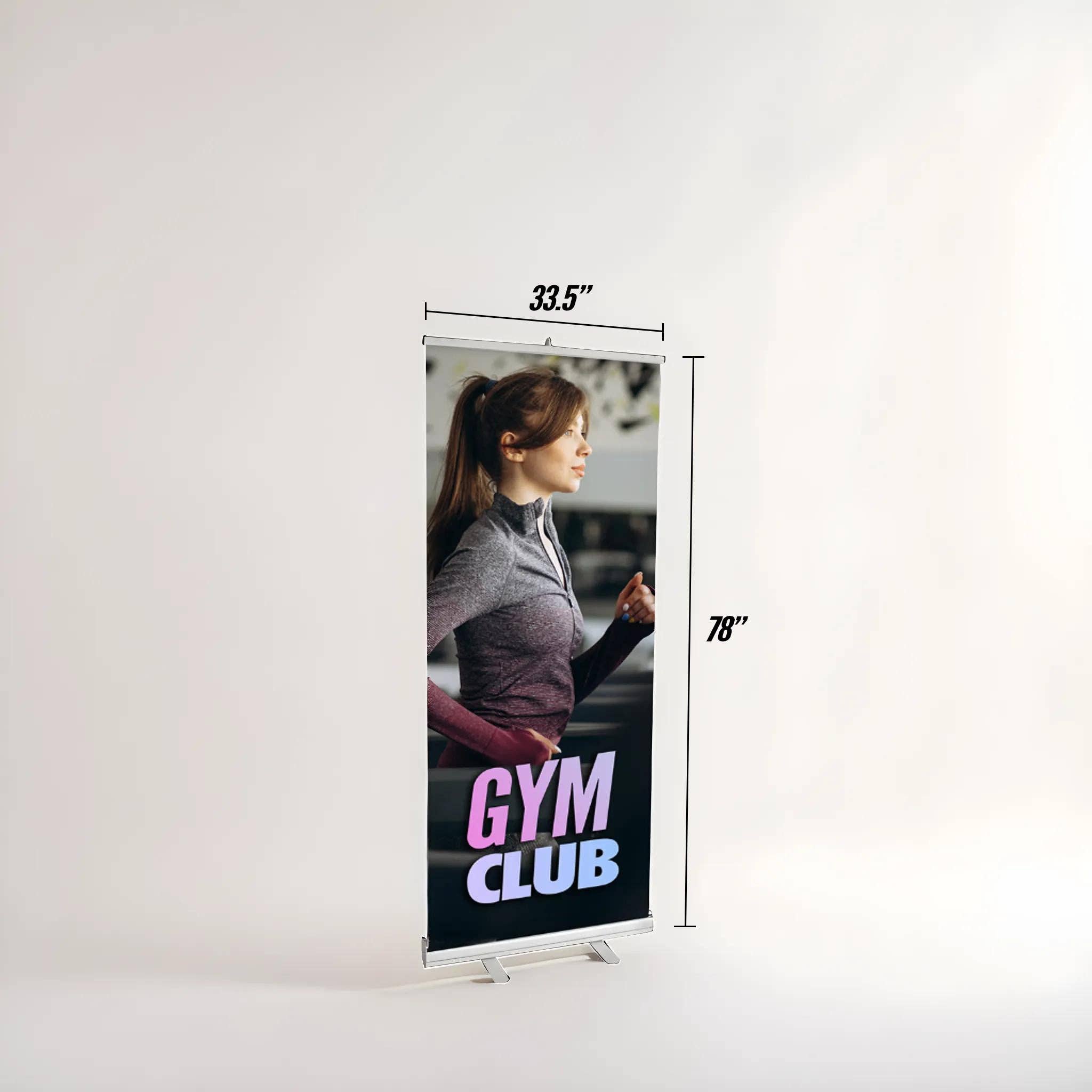 DisplayCanada - Vente Support/étui pour présentoir - Support de bannière enroulable avec impression - 33,5" L x 78" H - Taille visible1