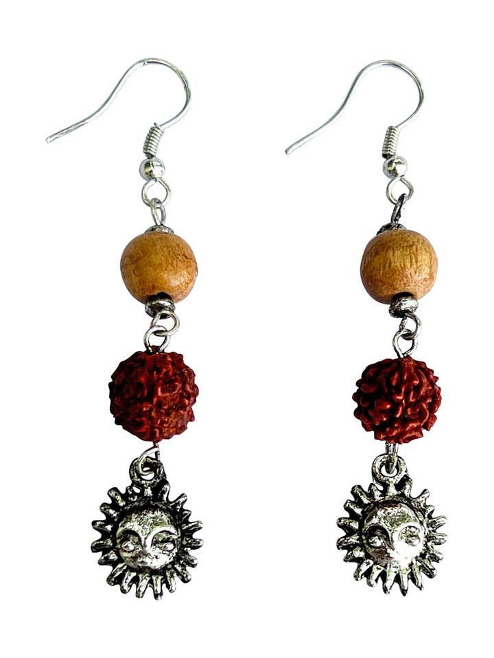 Sun Beaded Dangle Earrings for wholesale by Lakhays Collection Inc.